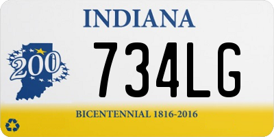 IN license plate 734LG