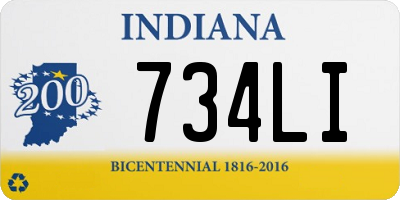 IN license plate 734LI