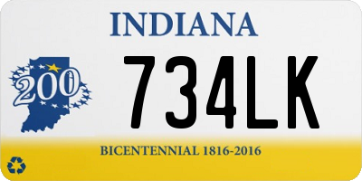 IN license plate 734LK