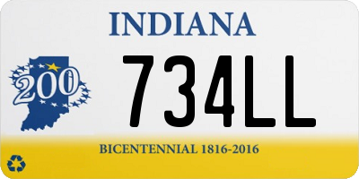 IN license plate 734LL