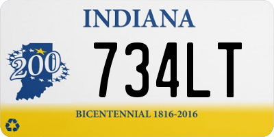 IN license plate 734LT