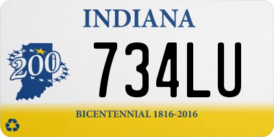 IN license plate 734LU