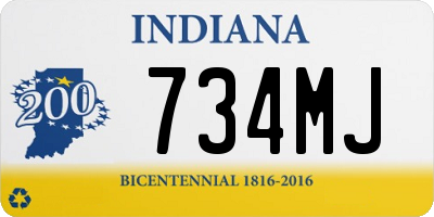 IN license plate 734MJ