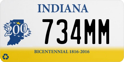 IN license plate 734MM