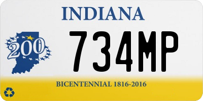 IN license plate 734MP