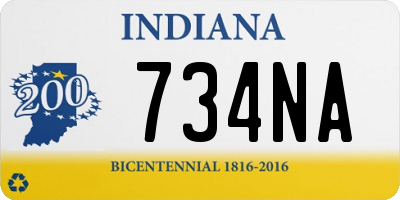 IN license plate 734NA