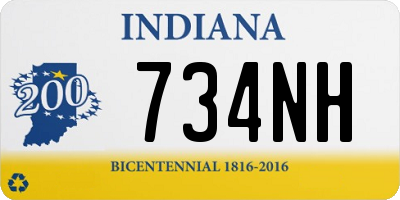 IN license plate 734NH