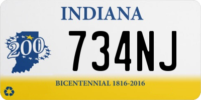 IN license plate 734NJ