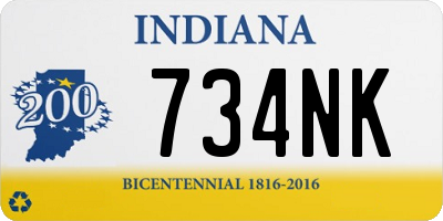 IN license plate 734NK