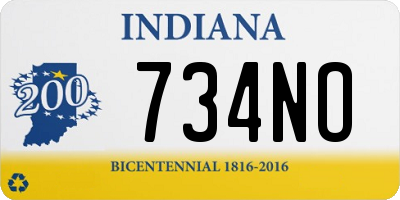 IN license plate 734NO