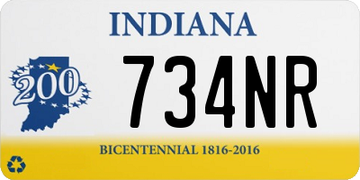 IN license plate 734NR