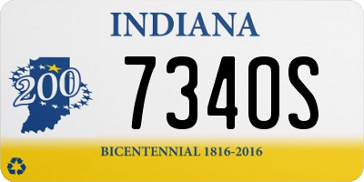 IN license plate 734OS