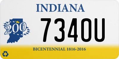 IN license plate 734OU