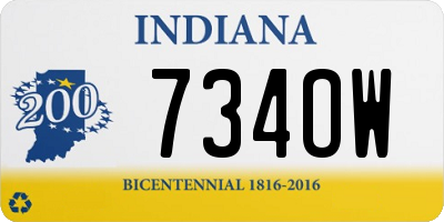 IN license plate 734OW