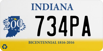 IN license plate 734PA