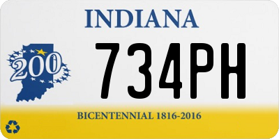 IN license plate 734PH