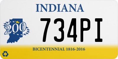 IN license plate 734PI