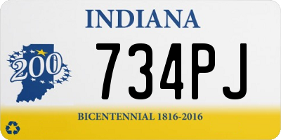 IN license plate 734PJ