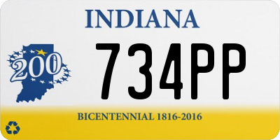 IN license plate 734PP