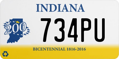 IN license plate 734PU