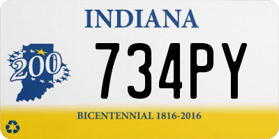 IN license plate 734PY