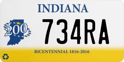 IN license plate 734RA