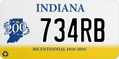 IN license plate 734RB