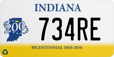 IN license plate 734RE