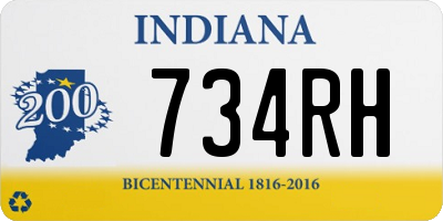 IN license plate 734RH