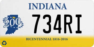 IN license plate 734RI