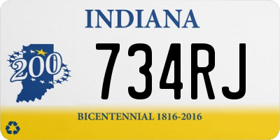 IN license plate 734RJ
