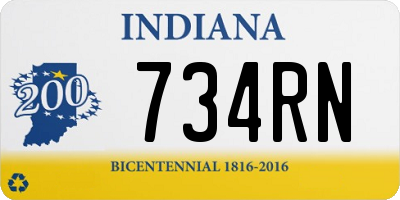 IN license plate 734RN