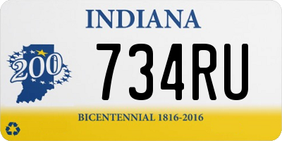 IN license plate 734RU