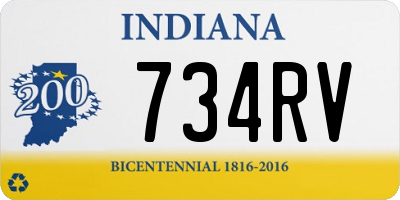 IN license plate 734RV