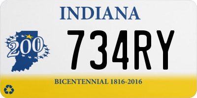 IN license plate 734RY