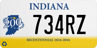 IN license plate 734RZ