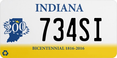 IN license plate 734SI