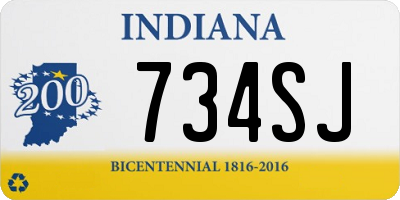 IN license plate 734SJ