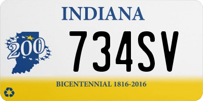 IN license plate 734SV