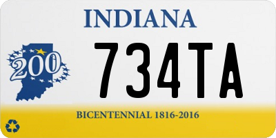 IN license plate 734TA