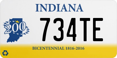 IN license plate 734TE