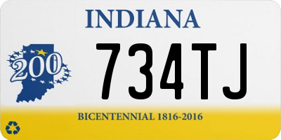 IN license plate 734TJ
