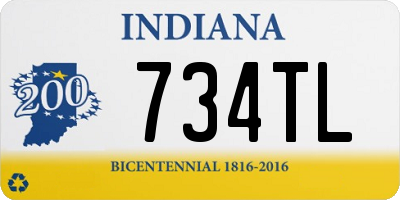 IN license plate 734TL
