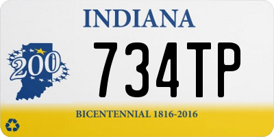 IN license plate 734TP