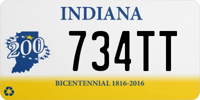 IN license plate 734TT