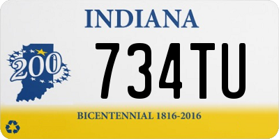 IN license plate 734TU