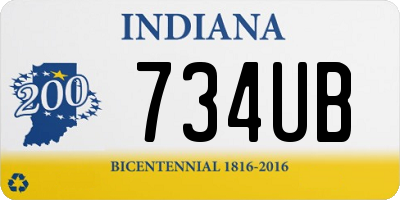 IN license plate 734UB