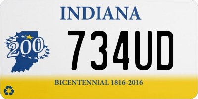 IN license plate 734UD