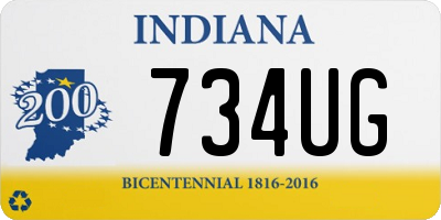 IN license plate 734UG