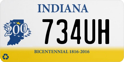 IN license plate 734UH